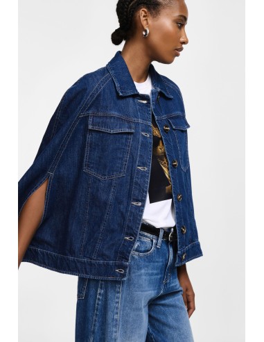 Please Femme Cape en jean brut