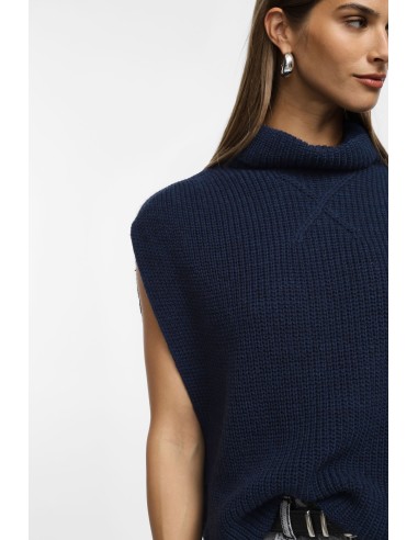 copy of Please pull Bleu Marine sans manches à...