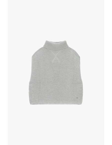 copy of Please pull Bleu Marine sans manches à col montant