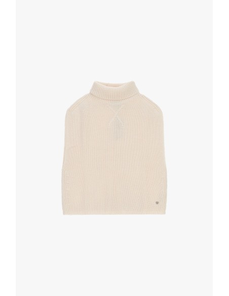 copy of Please pull Bleu Marine sans manches à col montant