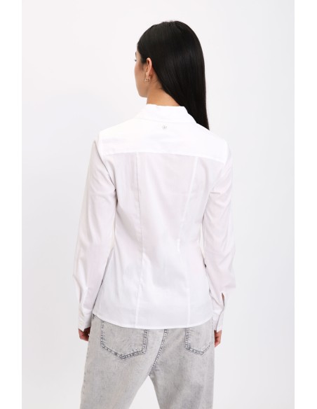 Please Chemisier ajusté en coton stretch