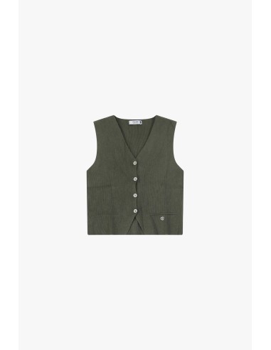 copy of Please Gilet boutonné en maille Chocolat