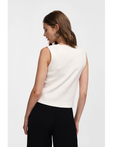 Please Gilet boutonné en maille Noire