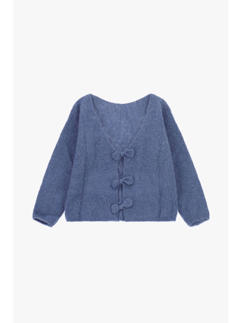 Please cardigan bleu jeans en alpaga melangé avec... 2