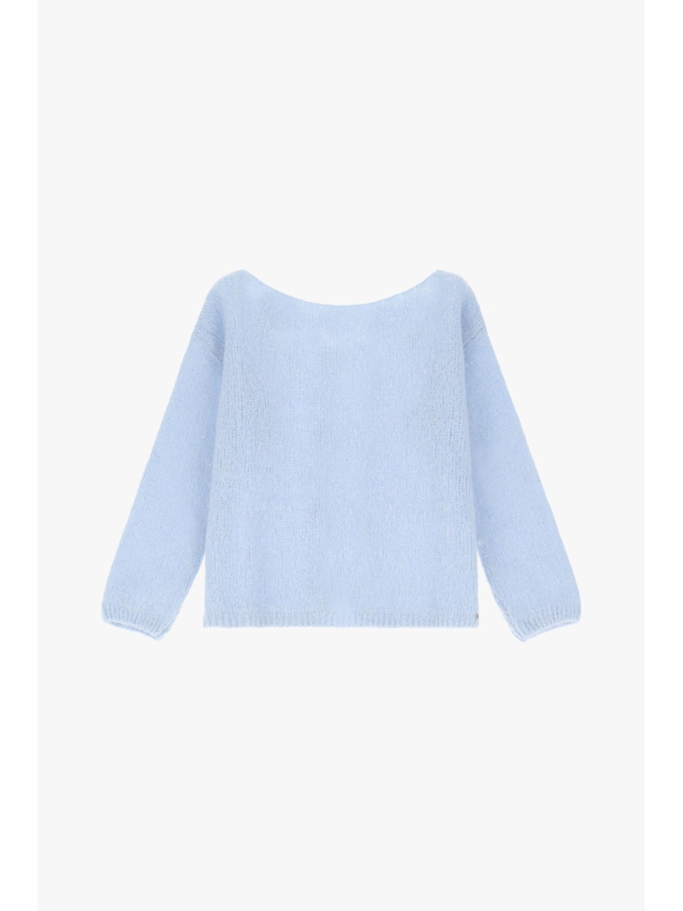 Please cardigan bleu ciel en alpaga melangé avec...