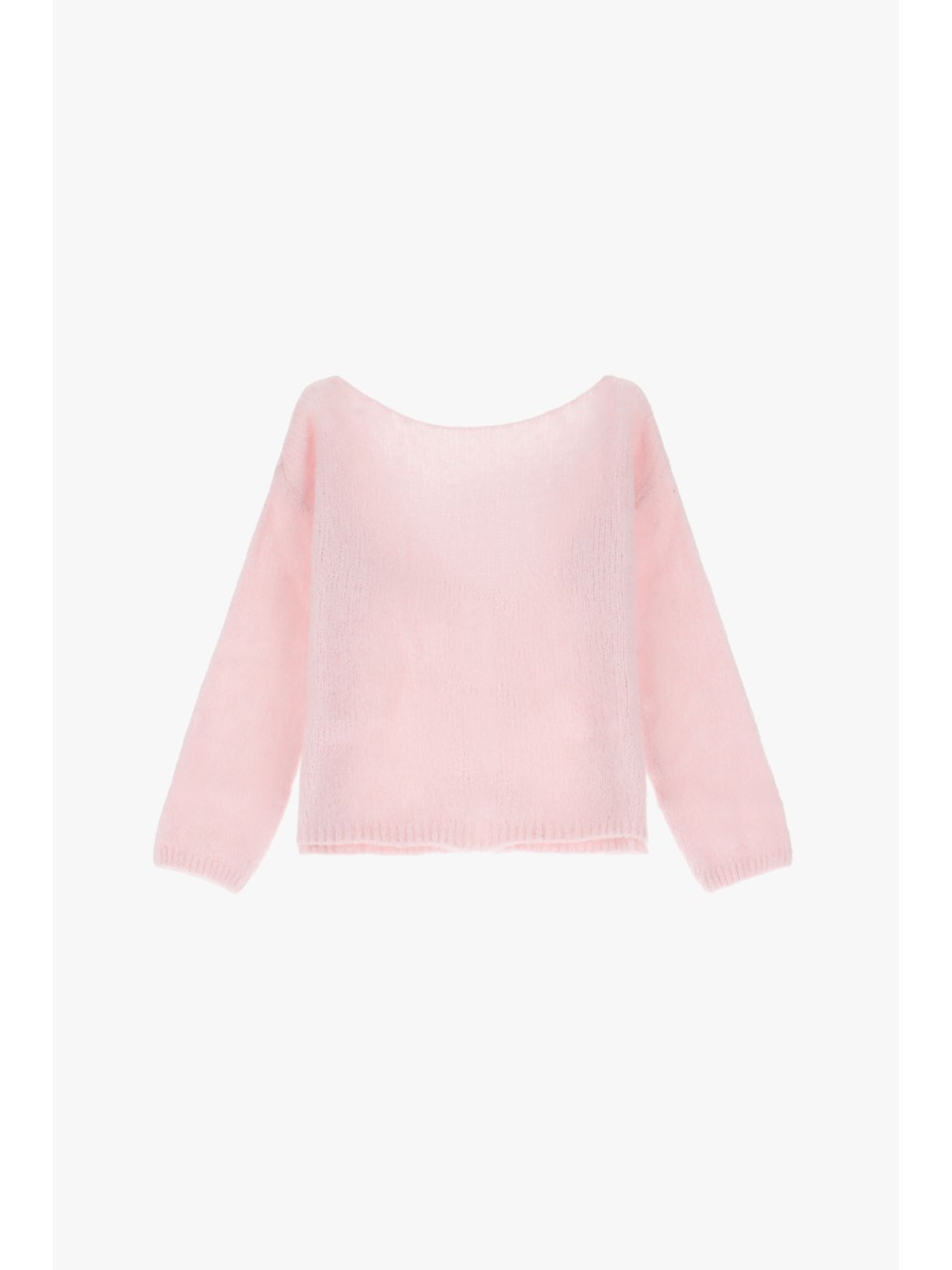 Please cardigan Rose poudre en alpaga melangé avec...