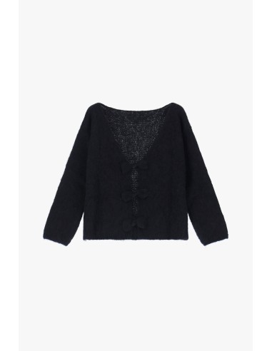 copy of Please cardigan Beige en alpaga melangé...