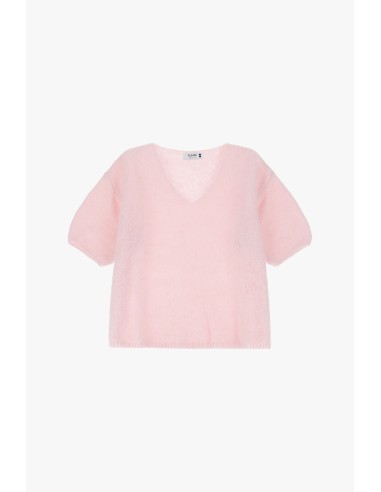 copy of Please Femme Pull noir en alpaga a manches courtes