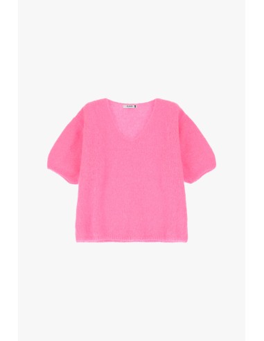 copy of Please Femme Pull noir en alpaga a manches courtes