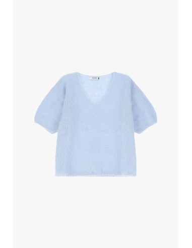 copy of Please Femme Pull noir en alpaga a manches courtes