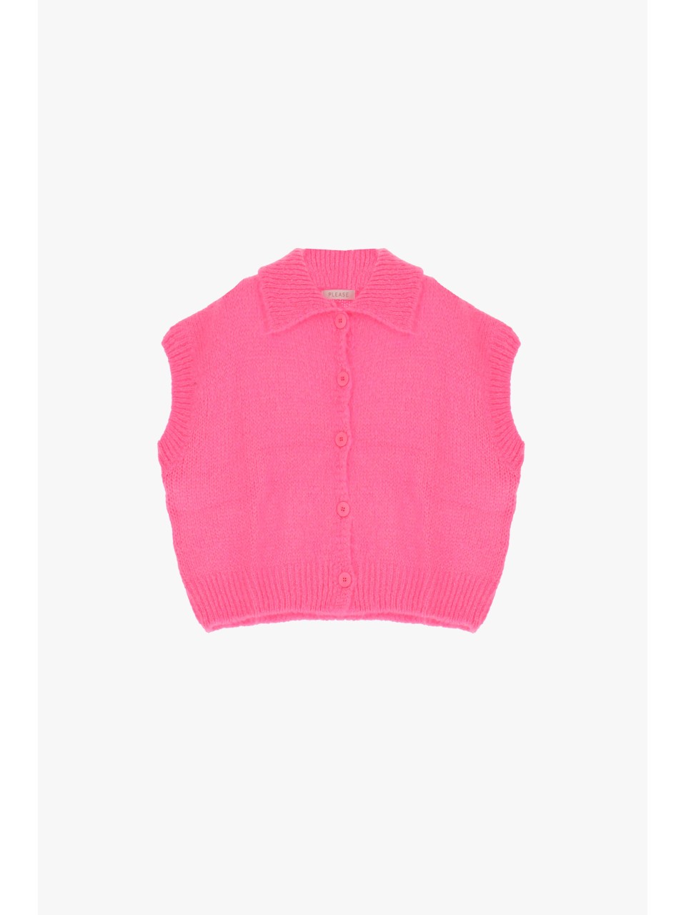copy of Please Femme gilet court boutonné en laine vierge...