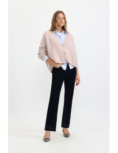 Please cardigan oversize Beige en laine vierge...