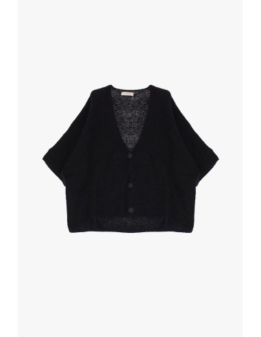 copy of Please Femme cardigan oversize en laine vierge et mohair mélangés coloris écru (panna)