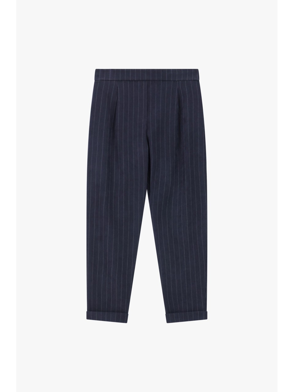 Please Gilet de tailleur en Velours rayé Bleu Marine 2