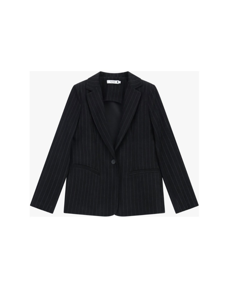 Please femme blazer de tailleur en velours Noir rayé