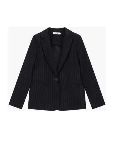 Please femme blazer de tailleur en velours Noir rayé
