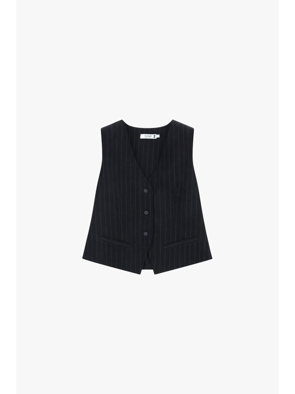 Please femme blazer de tailleur en velours Noir rayé 2