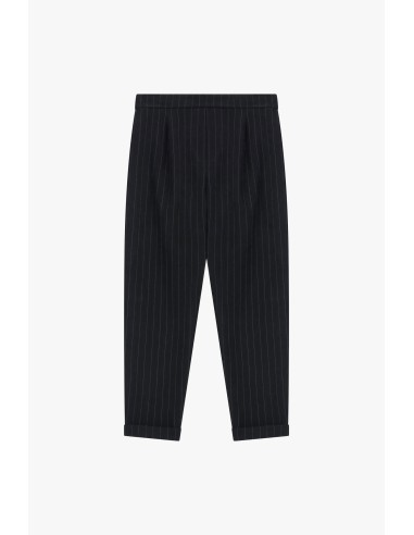 Please pantalon en velours rayé Noir