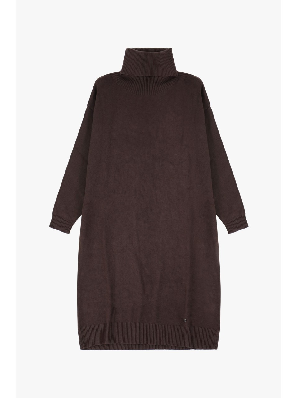 Please robe col roulé coloris Chocolat