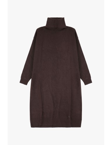 copy of Please Femme robe col roulé en viscose coloris kaki (militare)