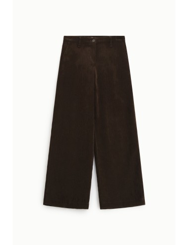 Please pantalon Palazzo en velours chocolat