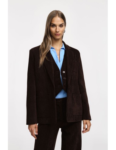 Please Blazer en velours chocolat