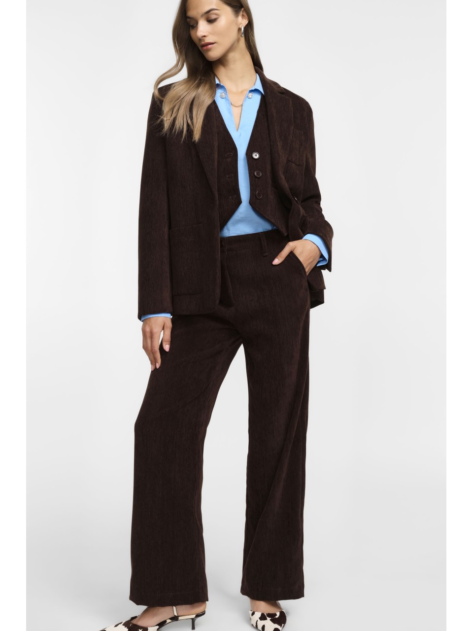 Please Blazer en velours chocolat 2