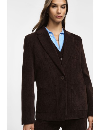 Please Blazer en velours chocolat
