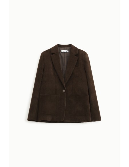 Please gilet en velours chocolat