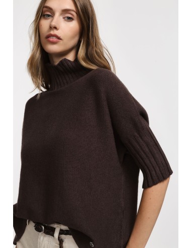 Please pull col roulé à manches courtes