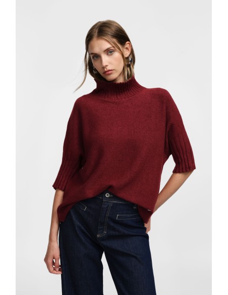 copy of Please pull col roulé à manches courtes