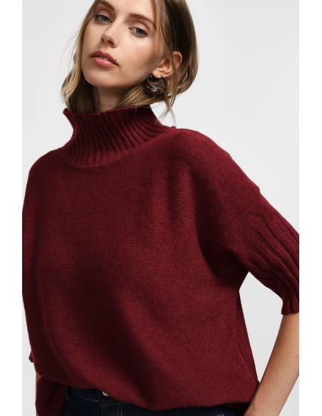 copy of Please pull col roulé à manches courtes