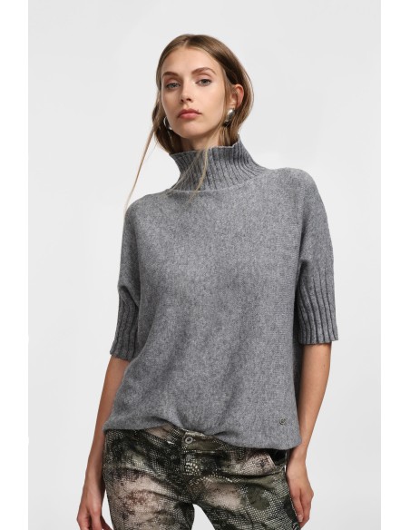 copy of Please pull col roulé à manches courtes