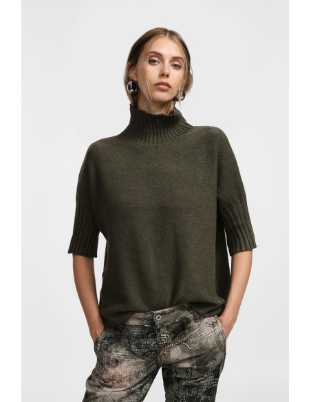 copy of Please pull col roulé à manches courtes