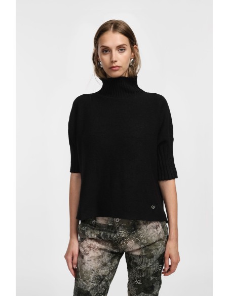 copy of Please pull col roulé à manches courtes