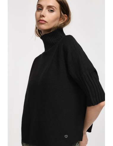 copy of Please pull col roulé à manches courtes