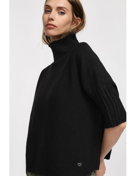 copy of Please pull col roulé à manches courtes