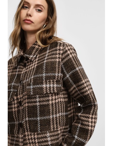 Please Veste courte en Tweed Marron