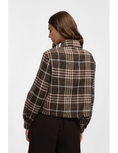 Please Veste courte en Tweed Marron