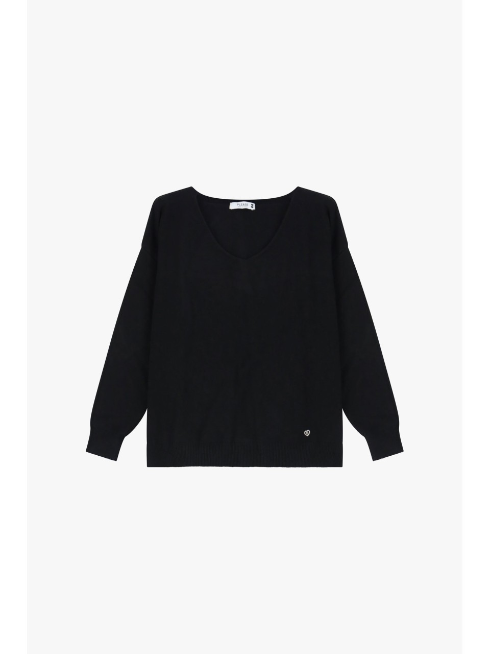copy of Please Femme pull fin ecru avec col en V