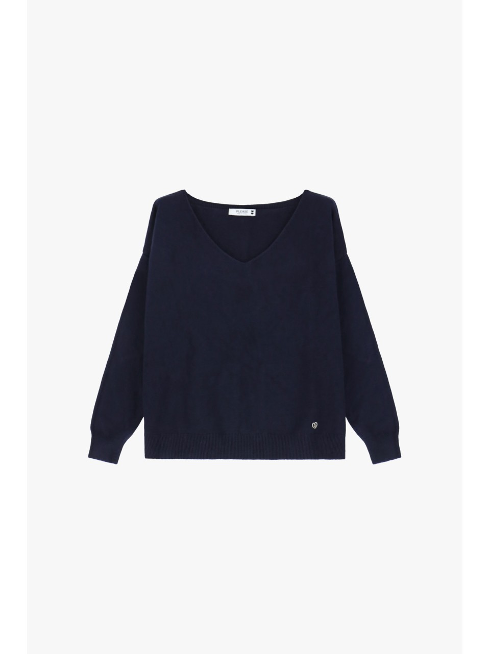 copy of Please Femme pull fin ecru avec col en V