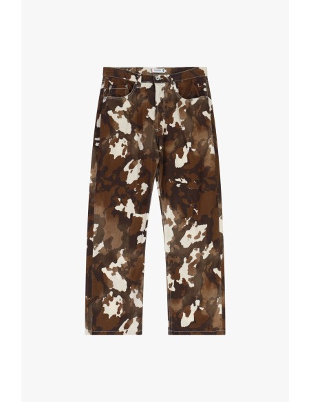 Please jean ecru imprimé vache coloris Chocolat