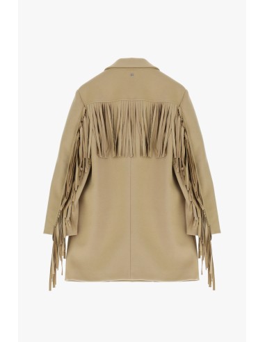 Please manteau camel court avec finitions à...