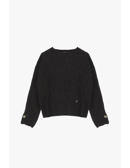 Please Pull à manches longues avec detail aux manches