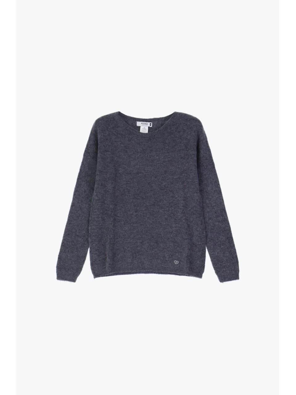 Please pull a col rond en alpaga melangé