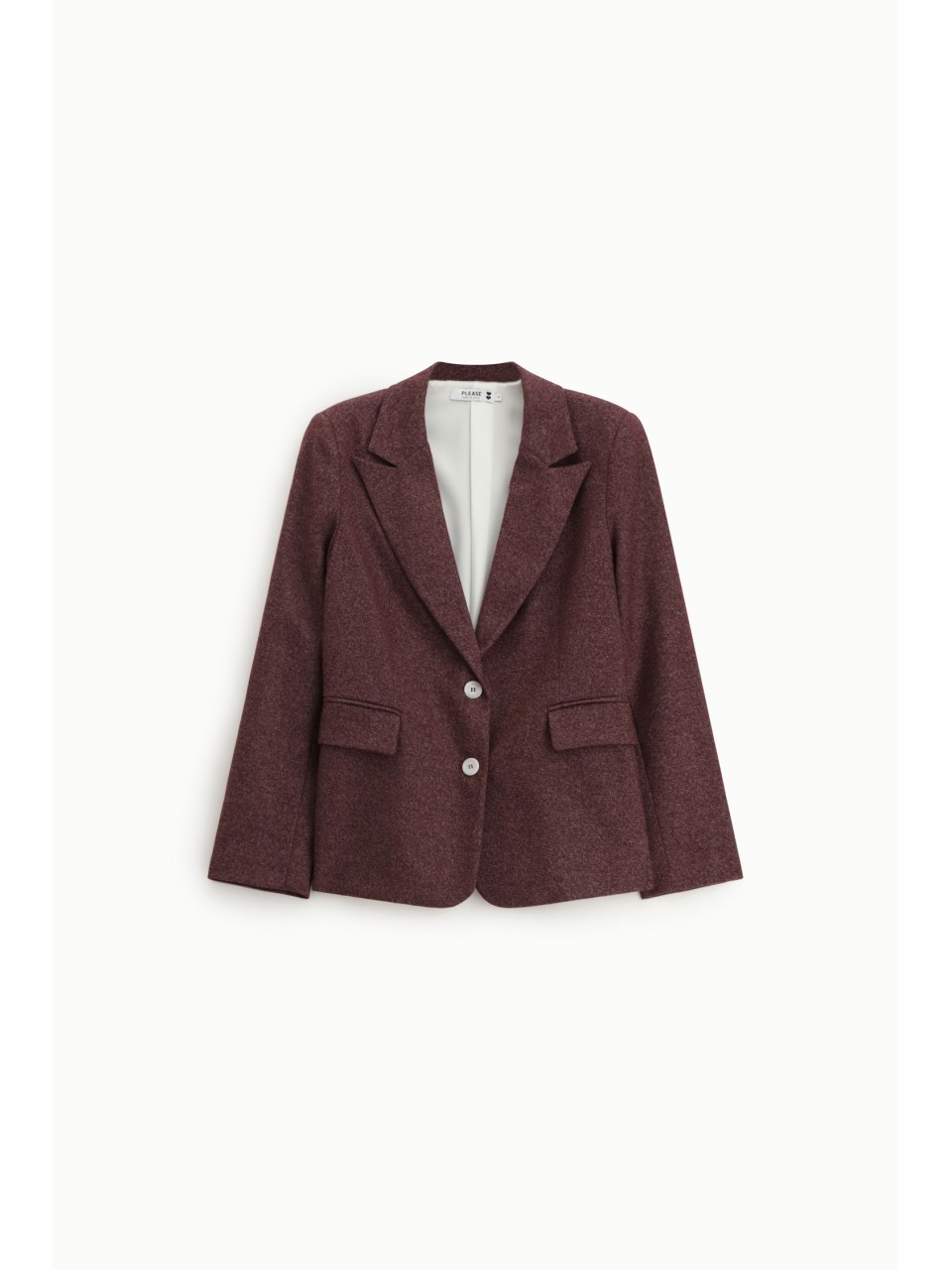 Please Blazer en tweed bordeaux chiné