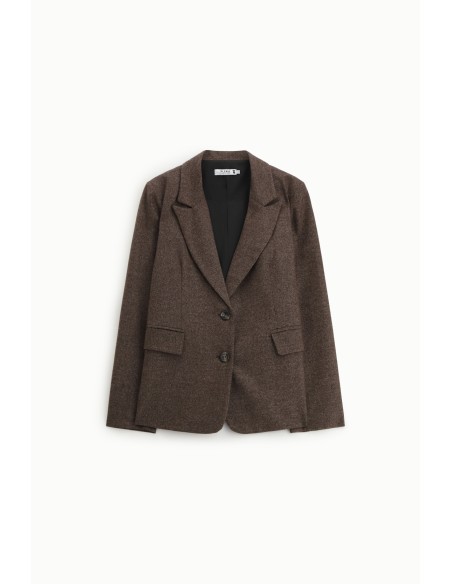 copy of Please Blazer en tweed bordeauix chiné