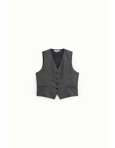 copy of Please Gilet en twedd bordeaux chiné
