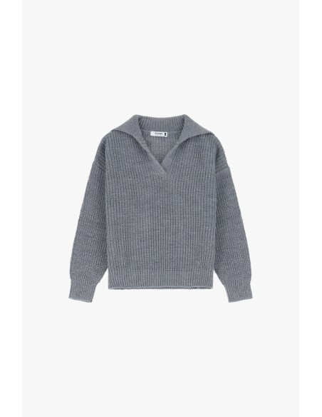 copy of Please Pull en maille ecrue col camioneur