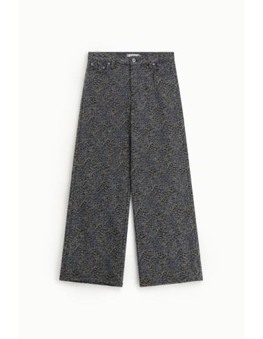 Pantalon palazzo à jambes larges motif...